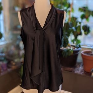 Kasper Separates Medium Black Sleeveless with tie